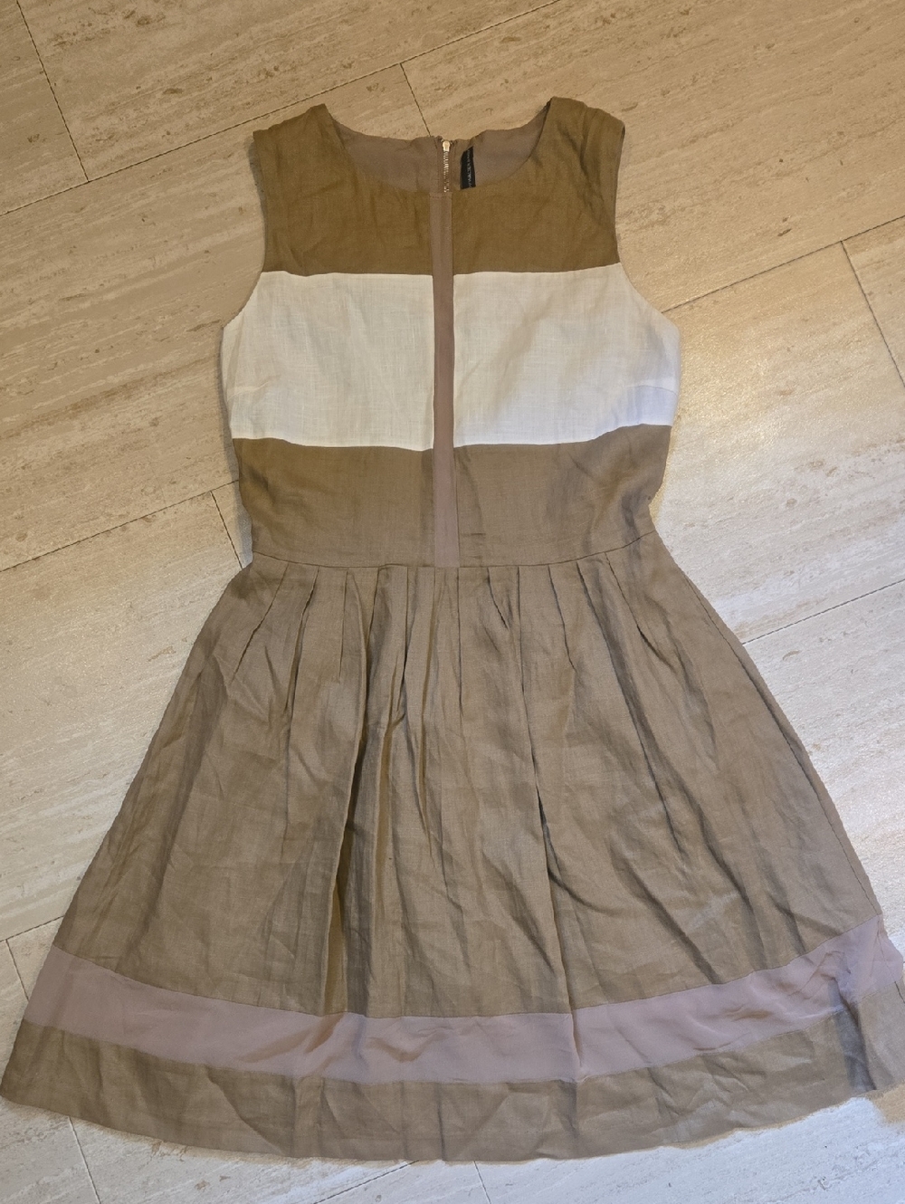 W118 by Walter Baker 100% Linen Pleated Dress